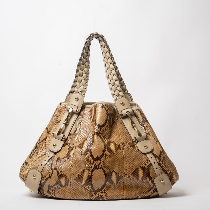 Gucci Pelham Medium Python · Brown / Beige