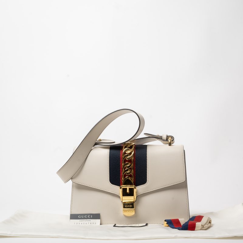Gucci Sylvie Medium Top Handle · White