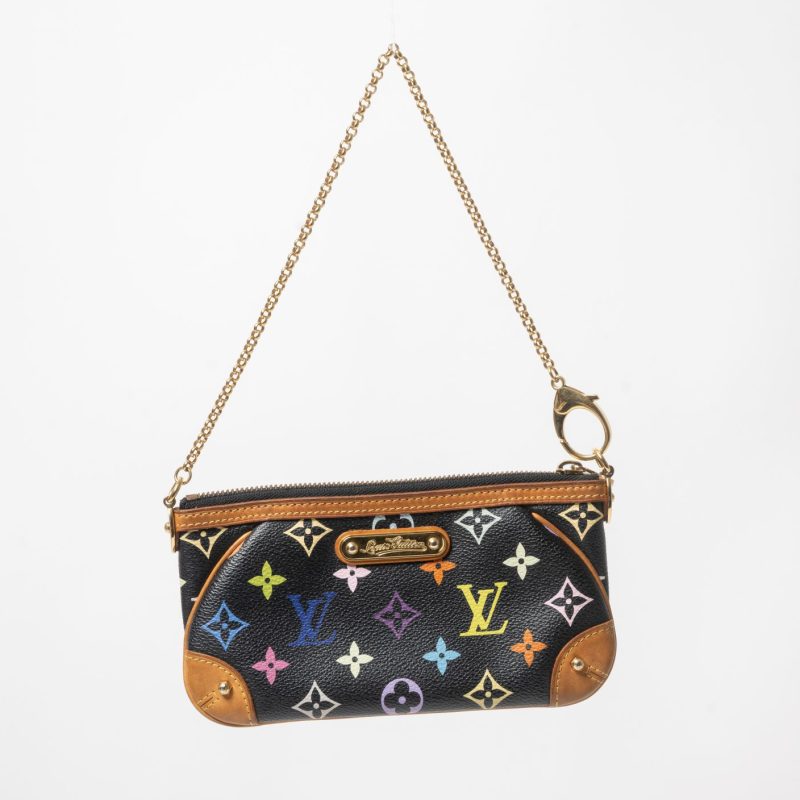 Louis Vuitton x Takashi Murakami Pochette Milla MM Monogram Multicolore · Noir