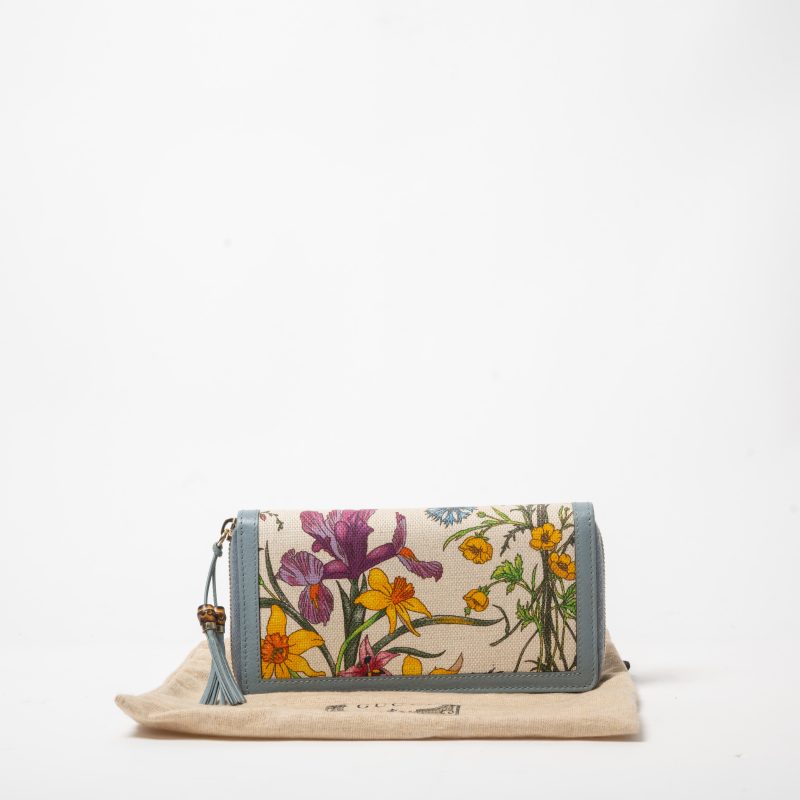 Gucci Flora Zip Around Wallet · Blue