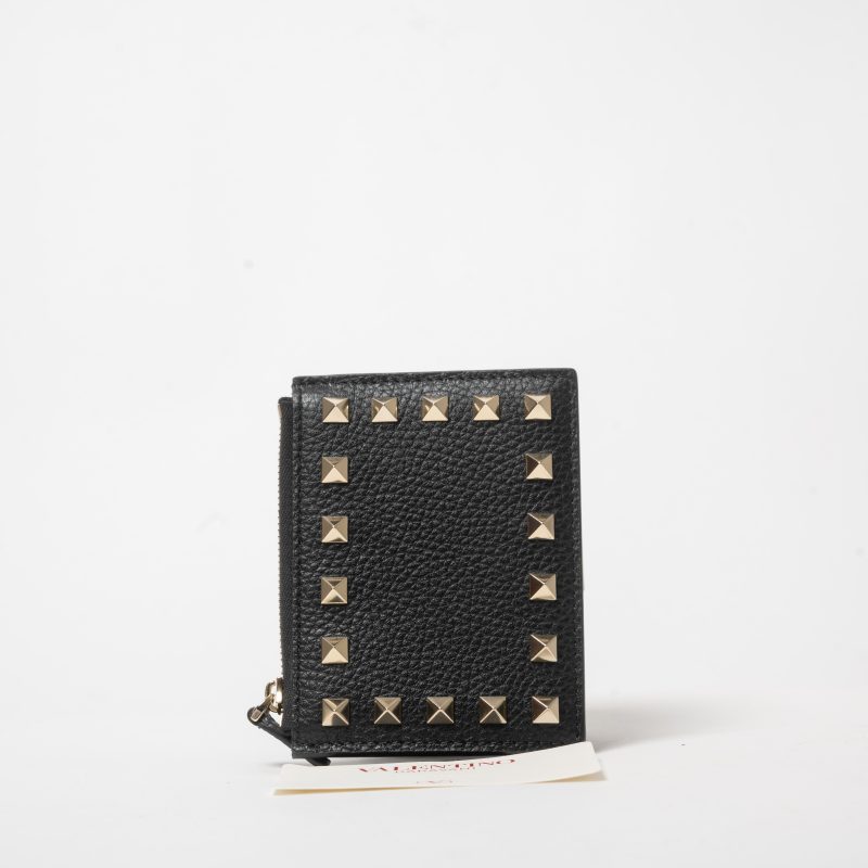 Valentino Garavani Rockstud Zip Card Holder