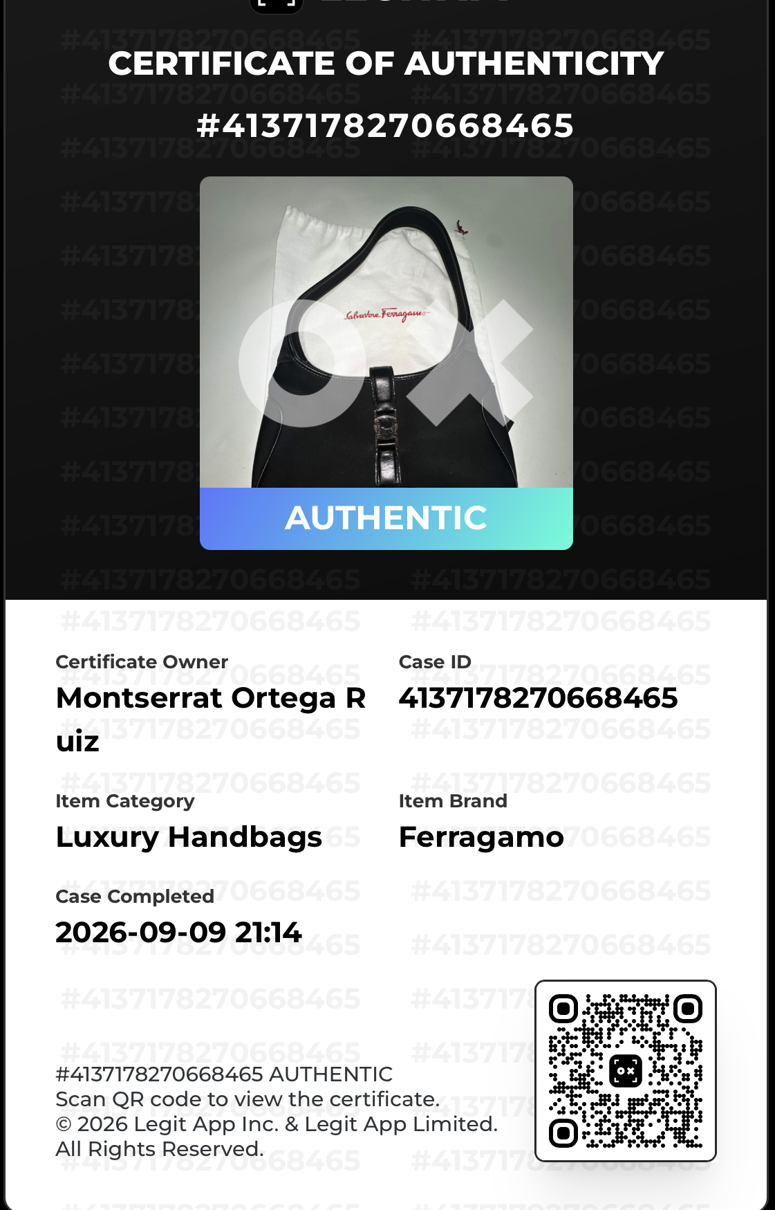 Certificado de autenticidad